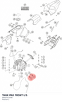 Diagram preview: TANK PAD FRONT L/S (90507011040)