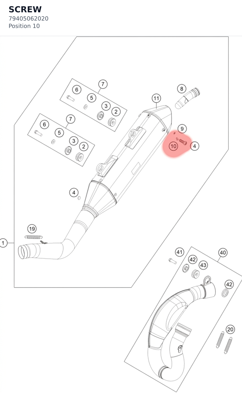 Diagram preview: SCREW (79405062020)