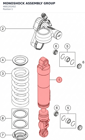 Diagram preview: MONOSHOCK ASSEMBLY GROUP (46812014S2)