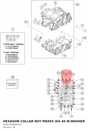 Diagram preview: HEXAGON COLLAR NUT M8X65 ISA 40 W.WASHER (00002508065U0)