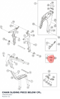 Diagram preview: CHAIN SLIDING PIECE BELOW CPL. (70003053000)