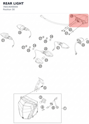 Diagram preview: REAR LIGHT (76014040000)