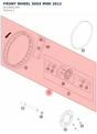Diagram preview: FRONT WHEEL 50SX MINI 2012 (45209001344)