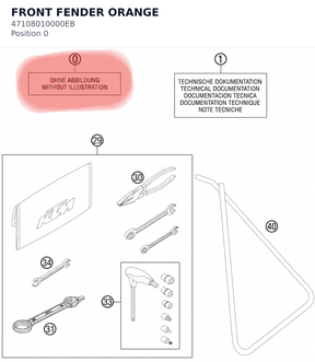 Diagram preview: FRONT FENDER ORANGE (47108010000EB)