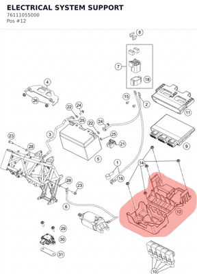 Diagram preview: ELECTRICAL SYSTEM SUPPORT (76111055000)