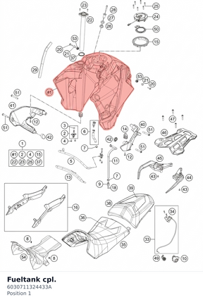 Diagram preview: Fueltank cpl. (6030711324433A)