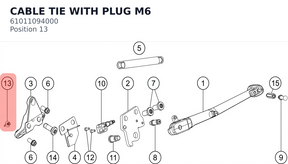 Diagram preview: CABLE TIE WITH PLUG M6 (61011094000)