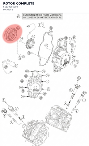 Diagram preview: ROTOR COMPLETE (61539005000)
