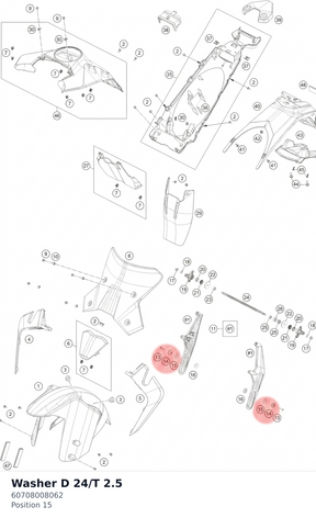 Diagram preview: Washer D 24/T 2.5 (60708008062)