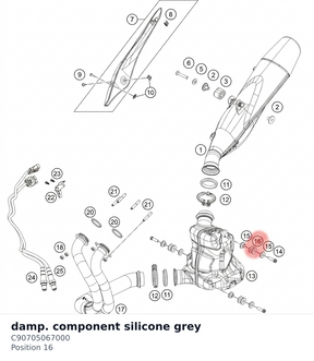 Diagram preview: damp. component silicone grey (C90705067000)