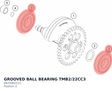 Diagram preview: GROOVED BALL BEARING TMB2/22CC3 (0625062223)