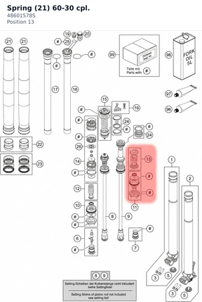 Diagram preview: Spring (21) 60-30 cpl. (48601578S)