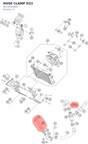 Diagram preview: HOSE CLAMP D23 (90135020000)