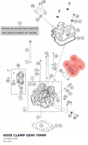 Diagram preview: HOSE CLAMP GEMI 70MM (75036047000)