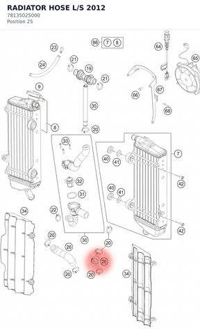 Diagram preview: RADIATOR HOSE L/S      2012 (78135025000)