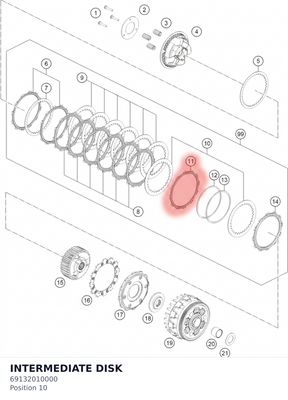 Diagram preview: INTERMEDIATE DISK (69132010000)