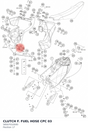 Diagram preview: CLUTCH F. FUEL HOSE CPC 03 (58507010500)