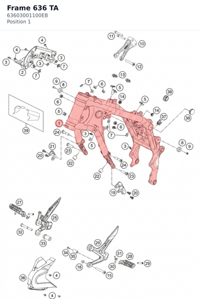 Diagram preview: Frame 636 TA (63603001100EB)