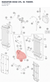 Diagram preview: RADIATOR HOSE CPL. W. THERM. (77735126033)
