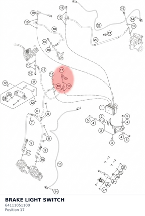 Diagram preview: BRAKE LIGHT SWITCH (64111051100)