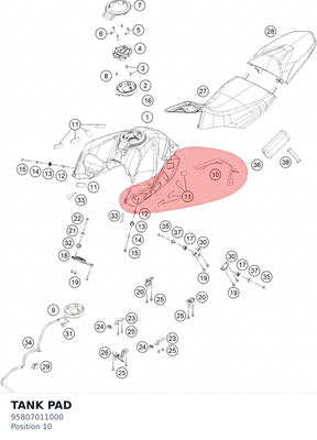 Diagram preview: TANK PAD (95807011000)