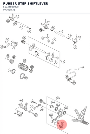 Diagram preview: RUBBER STEP SHIFTLEVER (61734035000)