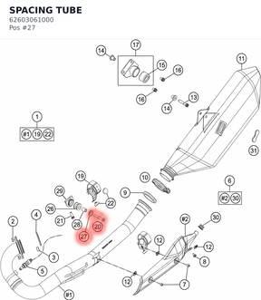 Diagram preview: SPACING TUBE (62603061000)