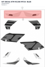 Diagram preview: KIT DECAL KTM RC200 MY24- BLUE (94608099600)