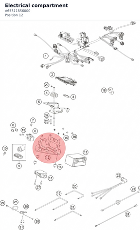 Diagram preview: Electrical compartment (A65311856000)