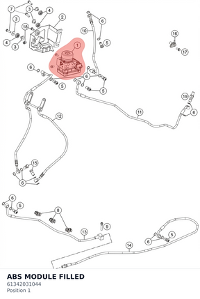 Diagram preview: ABS MODULE FILLED (61342031044)
