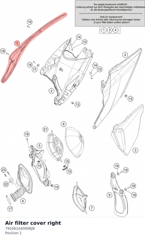 Diagram preview: Air filter cover right (79106104000BJB)