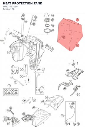 Diagram preview: HEAT PROTECTION TANK (60307013180)