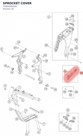 Diagram preview: SPROCKET COVER (70003096100)