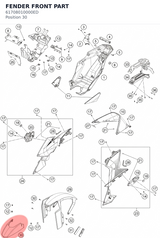 Diagram preview: FENDER FRONT PART (61708010000ED)