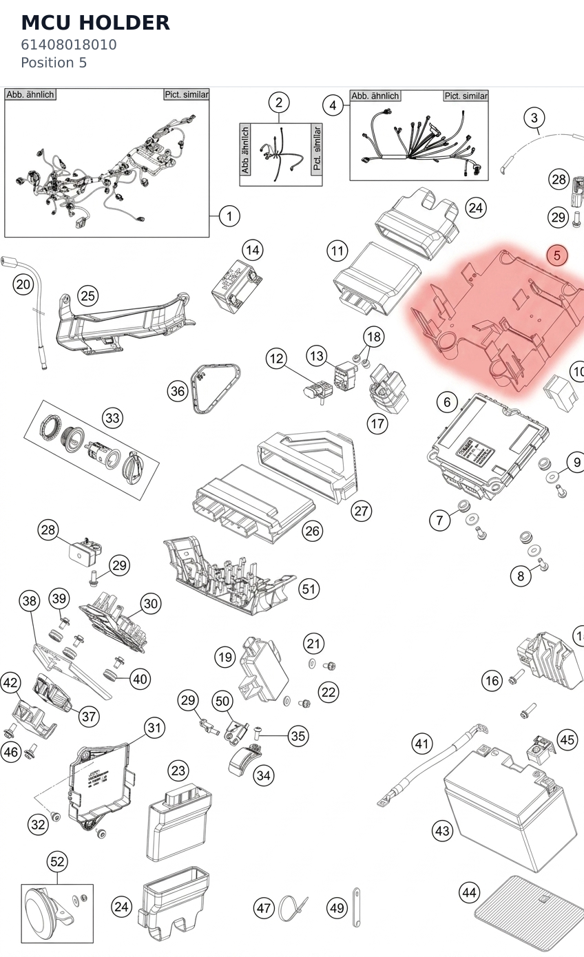 Diagram preview: MCU HOLDER (61408018010)
