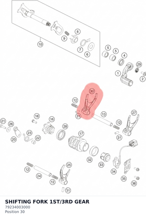Diagram preview: SHIFTING FORK 1ST/3RD GEAR (79234003000)