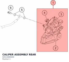 Diagram preview: CALIPER ASSEMBLY REAR (94513080000)