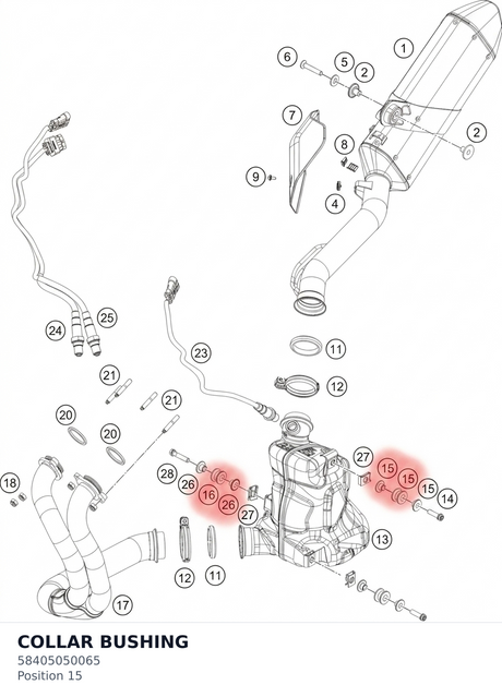 Diagram preview: COLLAR BUSHING (58405050065)