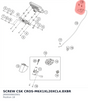 Diagram preview: SCREW CSK CROS-M6X1XL20XCL4.8XBR (J900000602001)