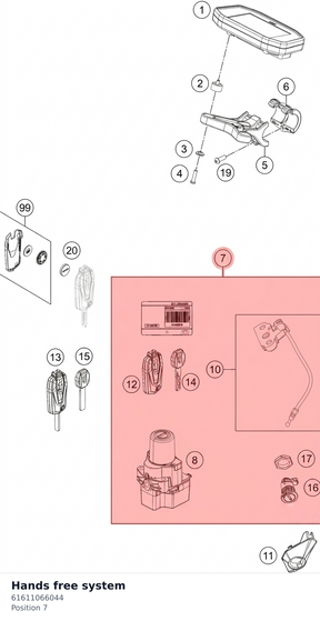 Diagram preview: Hands free system (61611066044)