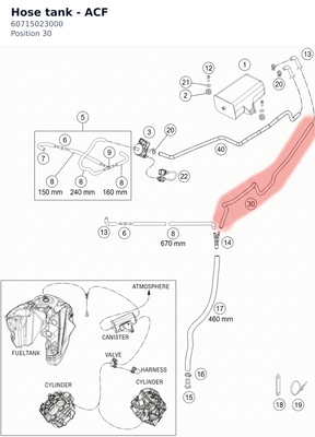 Diagram preview: Hose tank - ACF (60715023000)