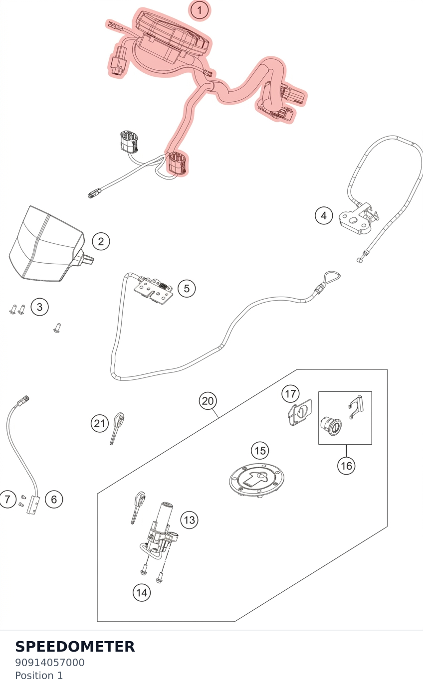 Diagram preview: SPEEDOMETER (90914057000)