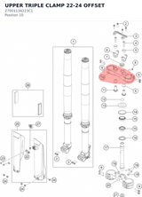 Diagram preview: UPPER TRIPLE CLAMP 22-24 OFFSET (27001134223C1)