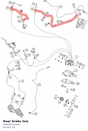 Diagram preview: Rear brake line (A64642102000)