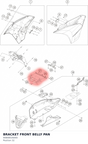 Diagram preview: BRACKET FRONT BELLY PAN (90808026000)