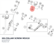 Diagram preview: HH-COLLAR SCREW M5X10 (J025050103)