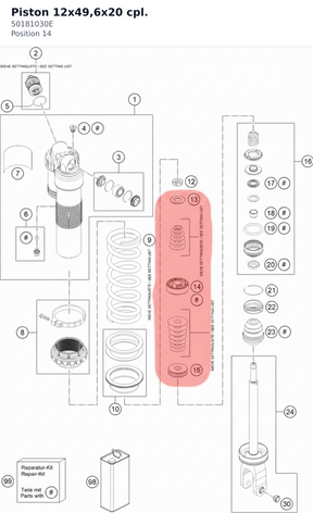 Diagram preview: Piston 12x49,6x20 cpl. (50181030E)