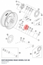 Diagram preview: DIST.BUSHING REAR WHEEL R/S 08 (69010013000)