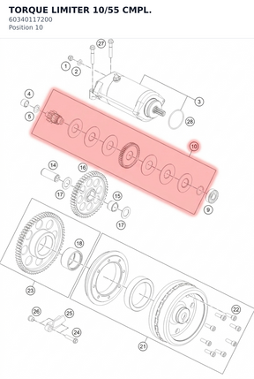 Diagram preview: TORQUE LIMITER 10/55 CMPL. (60340117200)