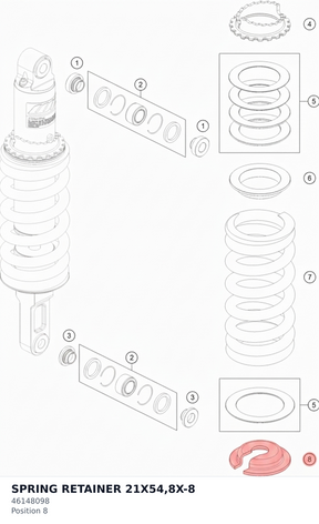 Diagram preview: SPRING RETAINER 21X54,8X-8 (46148098)
